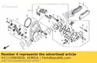 43111MW4000, Honda, support, frein rr honda rvf  r rvf750r 750 , Nouveau