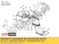 851257, Piaggio Group, Coperchio della scatola aprilia  mxv 450 2008 2009 2010, Nuovo