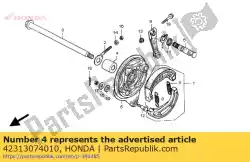 Here you can order the collar, rr. Brake panel side from Honda, with part number 42313074010: