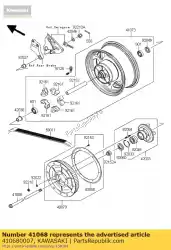 as, rr van Kawasaki, met onderdeel nummer 410680007, bestel je hier online: