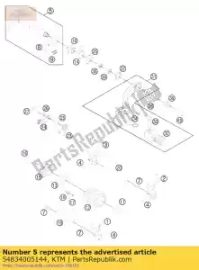 ktm 54834005144 eixo de mudança cpl. - Lado inferior