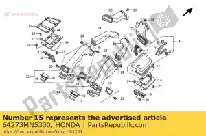 honda 64273MN5300 joint, couvercle de conduit d'air - La partie au fond