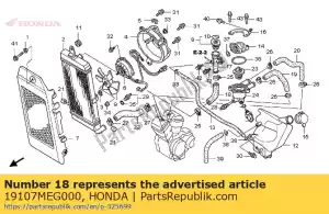 Honda 19107MEG000 slang, radiator boven - Onderkant