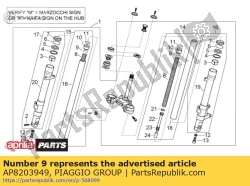 Aprilia AP8203949, Anel-o, OEM: Aprilia AP8203949