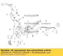 Aqui você pode pedir o tubo abs hecu - braçadeira traseira em Piaggio Group , com o número da peça 2B004619: