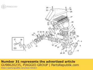 Piaggio Group GU98620235 schroef - Onderkant