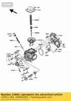 130911384, Kawasaki, support, jet d'aiguille vn750-a2 kawasaki vn 750 1986 1987 1988 1989 1993 1994, Nouveau