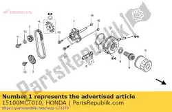 pomp, olie van Honda, met onderdeel nummer 15100MCT010, bestel je hier online: