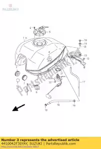 suzuki 4410042F30YAY tanque de combustible - Lado inferior