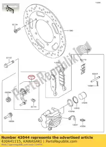 kawasaki 430441115 support-comp-étrier kl650-c1 - La partie au fond