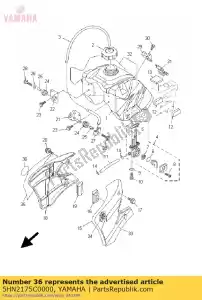 yamaha 5HN2175C0000 marque de diapason - La partie au fond