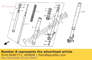 Honda 51415KAE771 arbusto, deslizador - Lado inferior