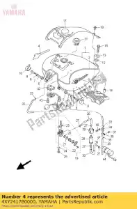 Yamaha 4XY2417B0000 emblème - La partie au fond