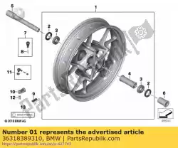 Qui puoi ordinare ruota anteriore, nera, rivestita - 3. 5x17 da BMW , con numero parte 36318389310: