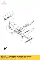 22F122410000, Yamaha, geleider, stopper 2 yamaha yfm 50 80 2000 2001 2002 2003 2004 2005 2006 2007 2008 2009, Nieuw