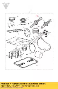 triumph T1145214 conjunto de árbol de levas ex descompresor bb - Lado inferior