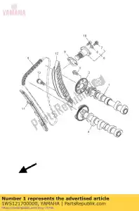 yamaha 1WS121700000 nokkenas assy 1 - Onderkant
