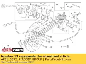 Piaggio Group AP8113872 remklauw rev. kit - Onderkant