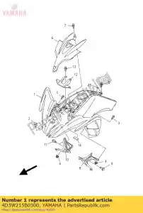 yamaha 4D3W215B0300 front fender comp. 2 - Bottom side