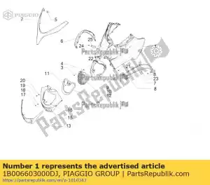 Piaggio Group 1B006603000DJ front shield - Bottom side