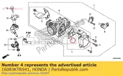 Aquí puede pedir oring, cuerpo del acelerador de Honda , con el número de pieza 16083KTR941: