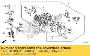 honda 16083KTR941 oring, cuerpo del acelerador - Lado inferior