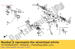 schakelset, zijstandaard van Honda, met onderdeel nummer 35700KEB305, bestel je hier online: