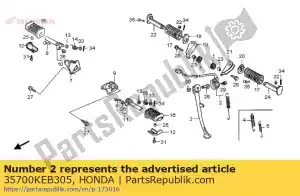 honda 35700KEB305 schakelset, zijstandaard - Onderkant