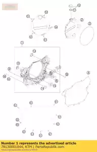 ktm 78130001044 tapa embrague cpl. - Lado inferior