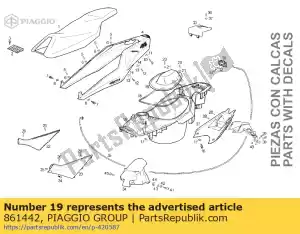 Piaggio Group 861442 plugue / painel - Lado inferior