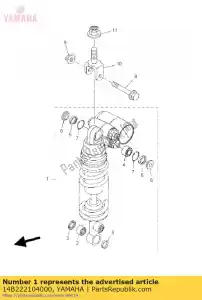 yamaha 14B222104000 conjunto de amortiguador, trasero - Lado inferior