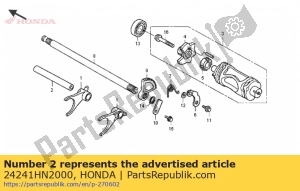 Honda 24241HN2000 shaft, gearshift fork - Bottom side