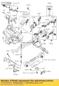 kawasaki 270165325 lock-assy,side bag vn1600-d1h - Bottom side