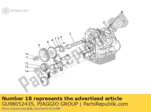 Piaggio Group GU98052435 parafuso hexagonal - Lado inferior