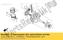 Qui puoi ordinare set di anelli, pistone (0,25) da Honda , con numero parte 13021383621: