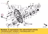 15650MJED00, Honda, indicatore del livello dell'olio honda  650 2017 2018, Nuovo