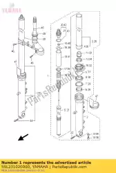 Aqui você pode pedir o conjunto do garfo dianteiro (l. H) em Yamaha , com o número da peça 5SL231020000: