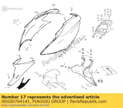 Qui puoi ordinare parafango posteriore da Piaggio Group , con numero parte 00G00704141: