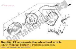 Aqui você pode pedir o unidade de luz traseira (rinder) em Honda , com o número da peça 33701KGB900: