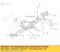 B015885, Piaggio Group, Distanziatore piaggio beverly bv mp3 350 maxi sport x x10 zapm69 zapm69300, zapm69400 zapma20s zapma2200 zapta130 zaptd120 350 400 2011 2012 2013 2014 2015 2016 2017 2018 2019 2020 2021 2022, Nuovo