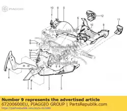 Qui puoi ordinare protezione posteriore da Piaggio Group , con numero parte 67200600EU: