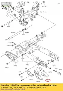 kawasaki 120530118 01 guide-chaîne - La partie au fond