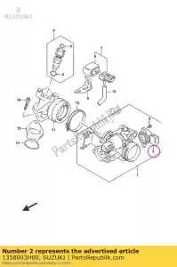 Suzuki 1358003H00 capteur, accélérateur - La partie au fond