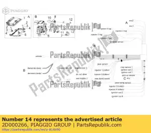 Piaggio Group 2D000266 engine wiring - Bottom side