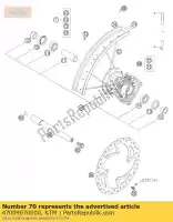 47009070000, KTM, cerchio anteriore al4 17x1,40-32 03 ktm sx sxs xc 85 2003 2004 2005 2006 2007 2008 2009 2010 2011 2012, Nuovo