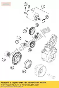 ktm 77040001000 démarreur - La partie au fond