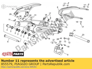 aprilia 855579 placa frontal - Lado inferior