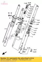 Aqui você pode pedir o tubo interno comp. 1 em Yamaha , com o número da peça 30X231100000: