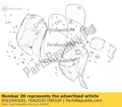 Tutaj możesz zamówić lewy schowek w desce rozdzielczej od Piaggio Group , z numerem części 65429400AI: