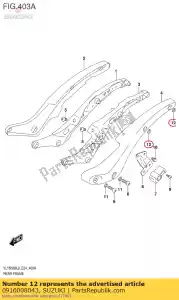 Suzuki 0916008043 washer - Bottom side